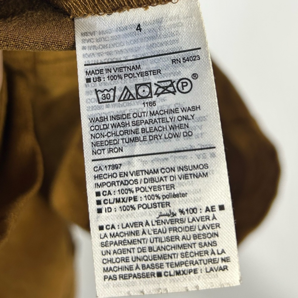 5 for $25🔥Old Navy‎ Vegan Suede Tan Mini Skirt Size 4 - Picture 5 of 6
